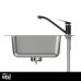 EISL SPEED NI182SCR-B Kitchen Sink Mixer Tap Chrome / Black Single Lever Kitchen Mixer Tap 360° Swivelling in Chrome/Black