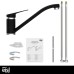 EISL SPEED NI182SCR-B Kitchen Sink Mixer Tap Chrome / Black Single Lever Kitchen Mixer Tap 360° Swivelling in Chrome/Black