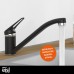 EISL SPEED NI182SCR-B Kitchen Sink Mixer Tap Chrome / Black Single Lever Kitchen Mixer Tap 360° Swivelling in Chrome/Black