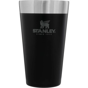 Stanley Adventure Stacking Beer Mug, 473 ml, Stainless Steel Thermal Mug Keeps Cold for 4 Hours, BPA-Free, Stackable Double-Walled, Vacuum Insulated Thermal Mug, Dishwasher Safe, Matte Black
