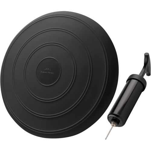 EVEREST FITNESS Inflatable Air Cushion 33cm Diameter with Air Pump Balance Cushion Training Cushion Seat Backrest