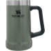 Stanley Adventure Vacuum Stein, 709 ml, Hammertone Green, Thermal Mug with Handle, Keeps Beer Cold for 7 Hours, Vintage Inspired Beer Mug, Dishwasher Safe