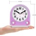 Eachui Analogue Alarm Clock with 7 Alarm Tones, Night Light, Snooze, No Ticking, Silent with Adjustable Volume, Battery Operated