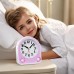 Eachui Analogue Alarm Clock with 7 Alarm Tones, Night Light, Snooze, No Ticking, Silent with Adjustable Volume, Battery Operated