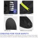 Perletti overshoes, black, waterproof, non-slip, shoe covers, reusable, reinforced with reflective strips, high rain protection galoshes for rain and snow.