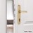 KOTARBAU® Door Handle 90 mm Left Right for Profile Cylinder Gold Door Fitting Door Handle Door Handle Set Room Door Latch Aluminium