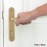 KOTARBAU® Door Handle 90 mm Left Right for Profile Cylinder Gold Door Fitting Door Handle Door Handle Set Room Door Latch Aluminium