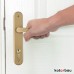 KOTARBAU® Door Handle 90 mm Left Right for Profile Cylinder Gold Door Fitting Door Handle Door Handle Set Room Door Latch Aluminium