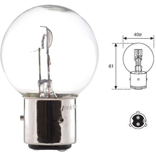 BA21D Light Bulb 12 V 45/40 W Car Vintage Retro Headlight Bulb