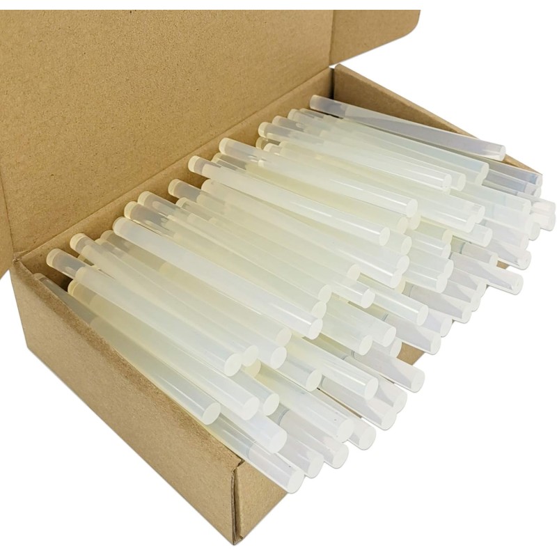 FZGUSYAF 120 Stücke Heißkleber Sticks 7x100mm Transparent Klebstoff für 7mm Heißklebepistole - Transparent
