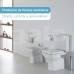 Gala Street Square G5132601 Toilet Seat Slim Fixed Collection Urea White Finish 37.5 x 6 x 45 cm