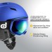 Odoland Ski Helmet and Ski Goggles Set, Snowboard Helmet with Snowboard Goggles for Men and Women, UV 400 Protection, Wind Resistance, for Skiing and Mountaineering