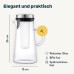 SILBERTHAL Glass Carafe with Lid, 2 Litres, Water Carafe with Fruit Insert, Dishwasher Safe, Transparent