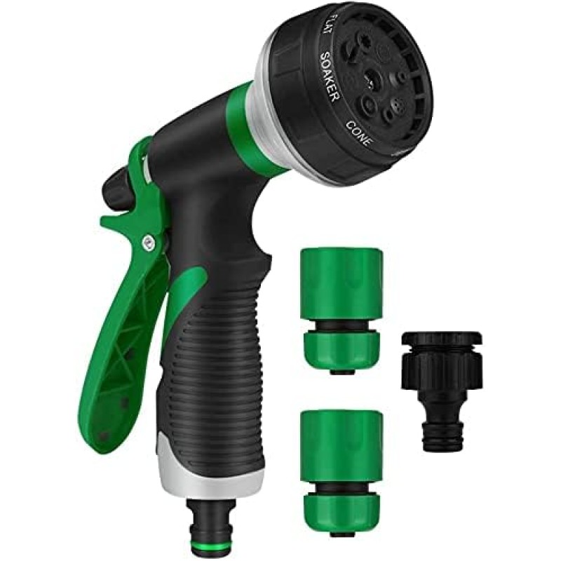 Adjustable Watering Gun, Watering Can, 8 Functions, Adjustable Water Gun, High Pressure Gun, Suitable for Watering Garden and Plants, Car Wash