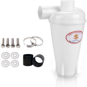 Cyclone Dust Extractor Filter, Cyclone Dust Extractor, Cyclone Filter Separator with Accessories (White)