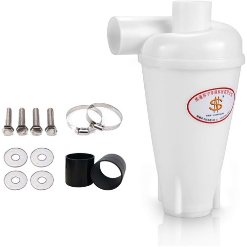 Cyclone Dust Extractor Filter, Cyclone Dust Extractor, Cyclone Filter Separator with Accessories (White)