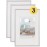 walther design KV030S3 New Lifestyle Plastic Picture Frame, 20 x 30 cm, Silver, Pack of 3