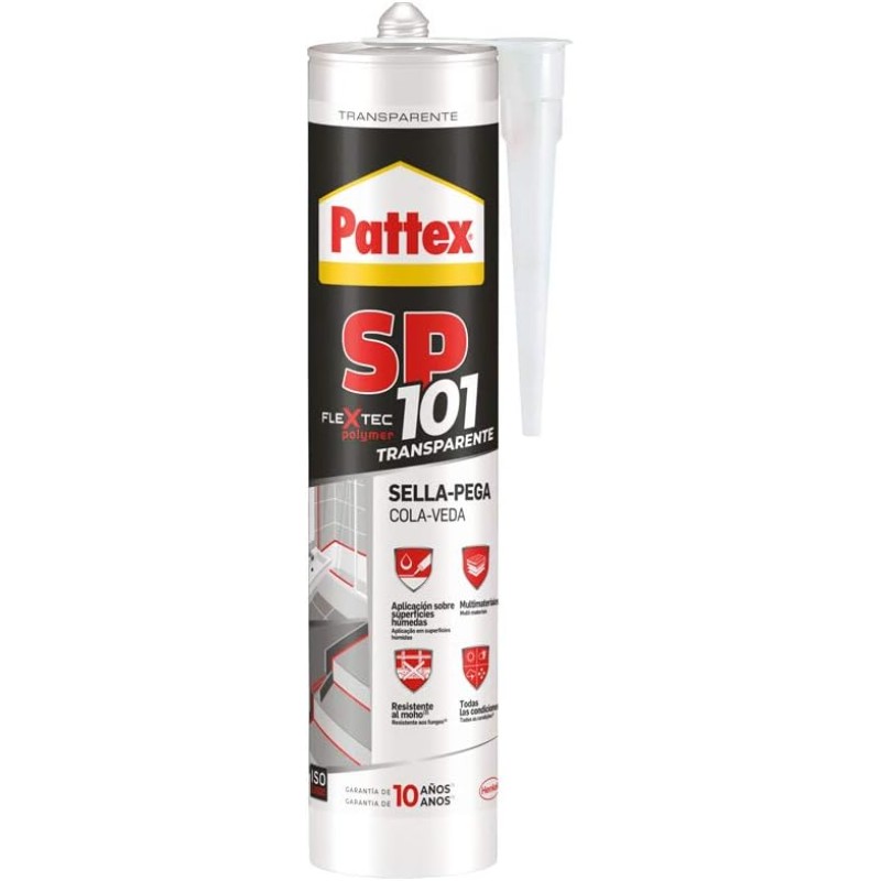 Pattex SP101 Original Sealant for Indoor and Outdoor Use Polymer Sealant Transparent Multimaterial Sealant Sealant Cartridge Sealant 1 x 280 ml