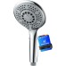 GRIFEMA COMPLENTOS-G803SE Water-Saving Hand Shower, 5 Jet Types, Shower Head with Rain Shower and Massage Function, Chrome