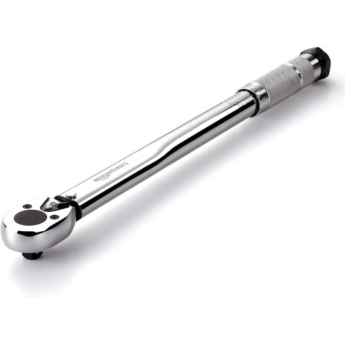 AmazonBasics 3/8-Inch Drive Click Torque Wrench - 15-80 ft.-lb, 20.4-108.5 Nm