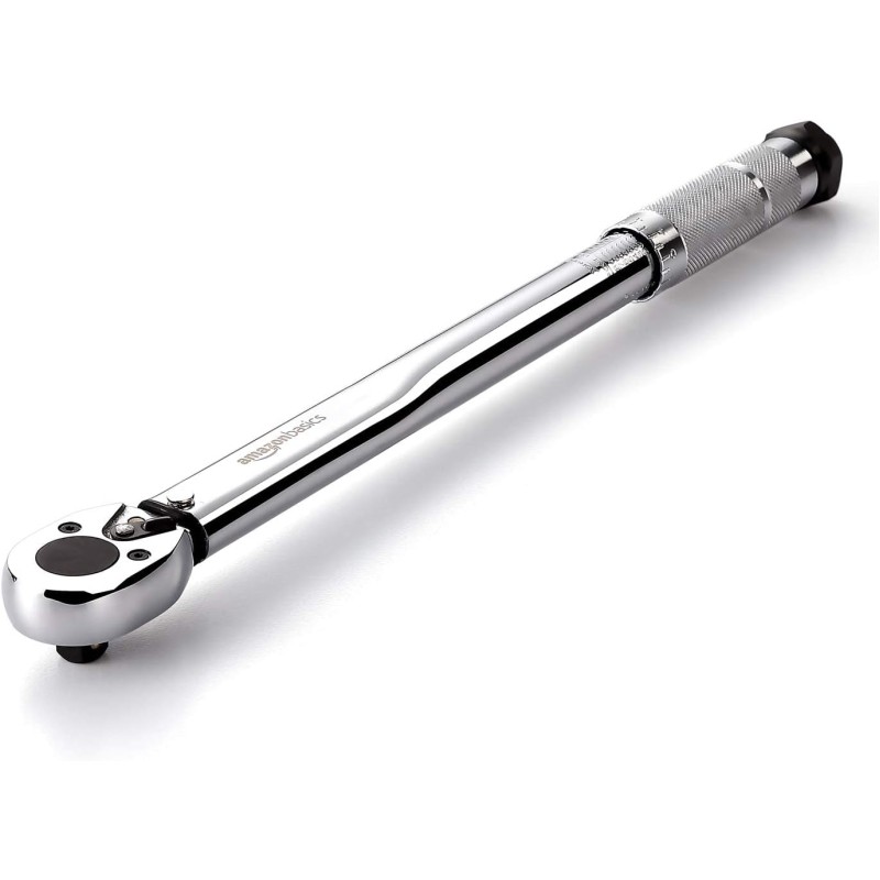 AmazonBasics 3/8-Inch Drive Click Torque Wrench - 15-80 ft.-lb, 20.4-108.5 Nm