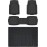 Amazon Basics 4 Piece Heavy Duty All Season Rubber Floor Mats and Boot Mat for Car, SUV, Lorry