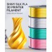 SUNLU PLA+ Shiny Silk 3D принтер филамент 1,75 mm, филамент за печат с копринено гладка повърхност, добро цветопредаване, точност на размерите ± 0,02 mm, 1 kg макара, PLA+ Silk, черен