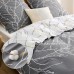 Bedsure Cotton Bed Linen 200 x 220 cm, Grey Bed Linen Sets, 200 x 220 Duvet Cover, 3-Piece Set with 2 Pillowcases 80 x 80 cm, Warm Bedding with Zip, Twig Pattern