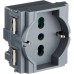 Vimar SICURY 0R16211 Wall Socket with Child Safety Lock 2P+T 16 A 250 V ~ Universal Use Italian Standard P40 2 Modules