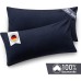 Blumtal set of 2 pillowcases - 100% cotton, super soft premium jersey pillowcase, Dark Ocean Blue, 40x60cm