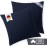 Blumtal set of 2 pillowcases - 100% cotton, super soft premium jersey pillowcase, Dark Ocean Blue, 40x40cm
