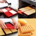 Aestm Silicone Waffle Mould with Good Non-Stick Coating Baking Mould Waffle Moulds Cooking Kitchen Baking Tool 2 Pieces