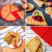 Aestm Silicone Waffle Mould with Good Non-Stick Coating Baking Mould Waffle Moulds Cooking Kitchen Baking Tool 2 Pieces