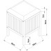 EISL BMBA02-WKBH Bamboo Bathroom Stool with Laundry Hamper, Laundry Stool with Seat, Bathroom Stool Wood, Bathroom Furniture for Sitting, Light Brown, (W x H x D): Approx. 39 x 52 x 39 cm