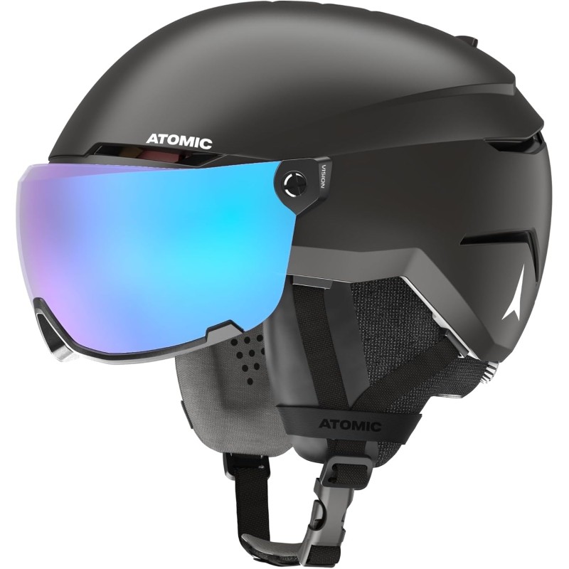 ATOMIC Savor Visor Stereo Ski Helmet with Visor - Maximum Shock Absorption - Active Aircon Ventilation System - High Quality Mirror Coating for Clear Vision