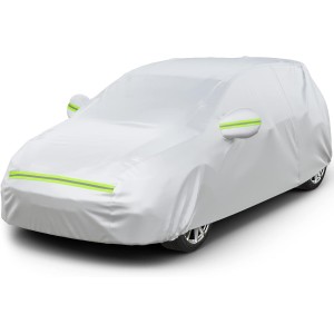 Favoto Car Cover, Full Garage Car Tarpaulin, Dustproof, Waterproof Car Cover for Winter & Summer for 400 cm - 435 cm Hatchback Car, 2.8 kg