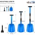 Overmont Avalanche Shovel, лопата за сняг, аварийна лопата, разглобяема алуминиева 3-компонентна с чанта за градинарство, зима, кола, на открито, червена/синя/златна