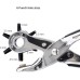Amazon Basics Leather Hole Punch Set Rotary Hole Pliers Various Hole Sizes with Expander Tool Silver