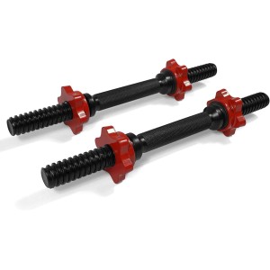 Yes4All Dumbbell Bar, Dumbbell Connecting Bar, Length 35 cm, 40 cm, Diameter 25 mm, Length 40 cm - Diameter 30 mm, with 4 Spinlock Collars, Adjustable Dumbbells - Dumbbell Bars, Dumbbell Handles, Rubber, Chrome