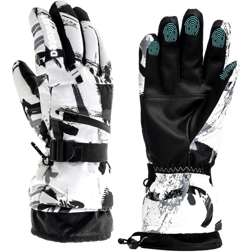Ltrototea Unisex Winter Gloves / Ski Gloves, Waterproof, Windproof, Warm, Suitable to -30 °C, Non-Slip, Touchscreen Compatible, for Hiking, Cycling, Motorcycle