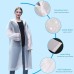 Vicloon Rain Poncho, Disposable Rain Poncho, Pack of 2, Unisex Reusable Transparent Raincoat, PEVA Portable Waterproof Rain Cape, Breathable Rain Jacket for Travel, Hiking, Cycling & Camping