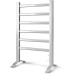 Bakaji Electric Towel Rail & Towel Warmer Clothes Airer Towel Heater Wall Mounted or Freestanding 6 Heating Ribs Aluminium