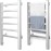 Bakaji Electric Towel Rail & Towel Warmer Clothes Airer Towel Heater Wall Mounted or Freestanding 6 Heating Ribs Aluminium