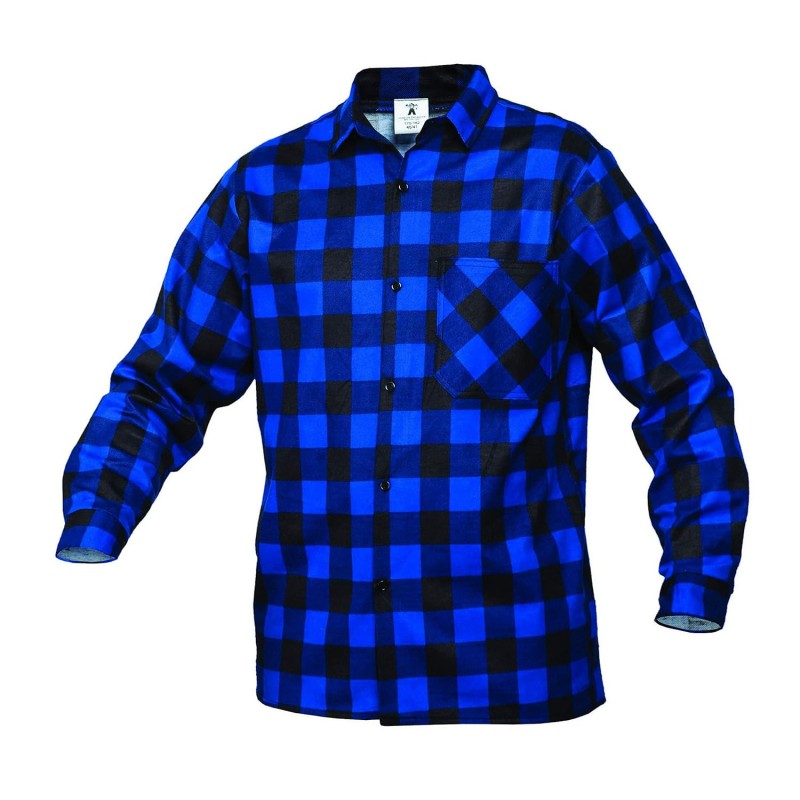 Gahibre 499 Flannel Shirt, Blue, 100% Cotton, 6 oz