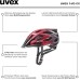 uvex i-vo cc Lightweight All-Round Helmet for Men and Women, Individual Size Adjustment, Expandable with LED Light, Red/Black, 52–57 cm