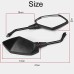KASER Pair of Universal Motorcycle Rear View Mirrors with 8 mm Screw for Kawasaki Suzuki Honda Victory Chopper Quad Mirror Scooters Black (M8 Thread)