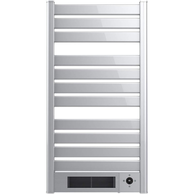 Cecotec Ready Warm 9780 Electric Bathroom Radiator Ceramic Towel. 2000 W, LED Screen, Remote Control, 24 Hour Timer, IPX1, Adjustable Temperature, Thermostat, Dark Grey, 15 m2