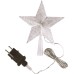 Christmas Tree Topper with 10 LEDs with Power Plug, 18 x 22 cm, Illuminated Christmas Tree Topper in Warm White, Christmas Tree Star Topper