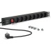 19 Inch Power Strip with 8 Sockets with Switch Cable 1.80 m