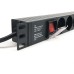 19 Inch Power Strip with 8 Sockets with Switch Cable 1.80 m